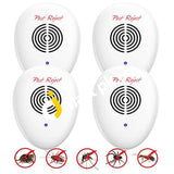 Ultrasonic Pest Repeller (Pack of 4), Electronic Pest Control Plug In-Pest Repeller - Imported from UK