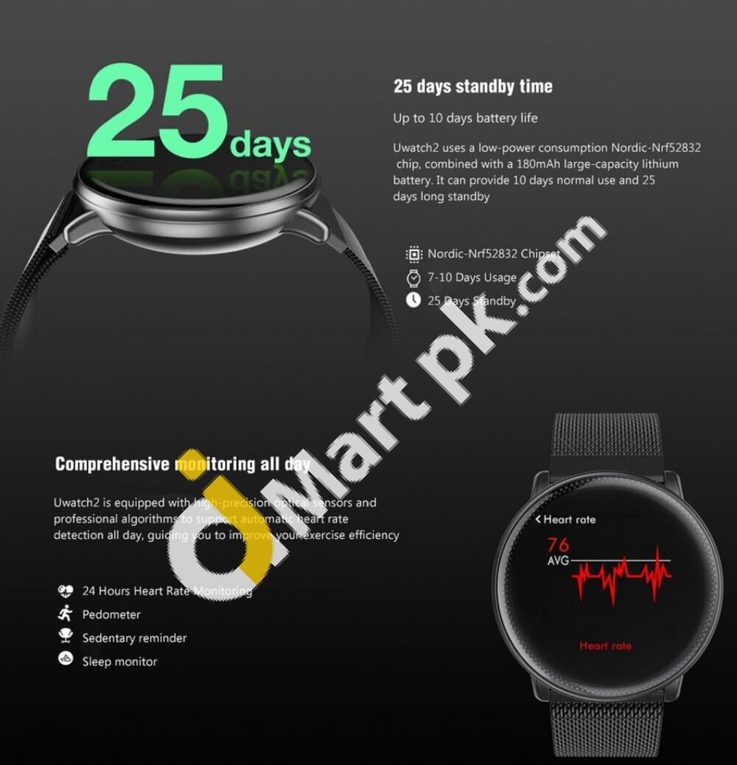 Umidigi Uwatch2 Bluetooth Smartwatch Compatible With Android & Ios Ip67 Waterproof Fitness Activity