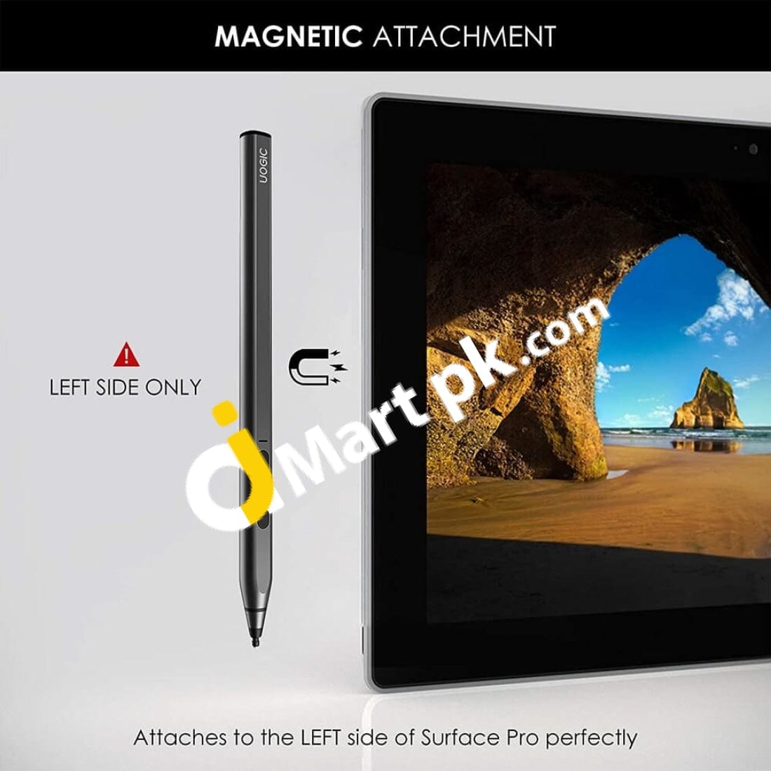 Uogic Pen For Surface Magnetic Rechargeable Stylus With 4096 Pressure Sensitivity Tilt & Palm