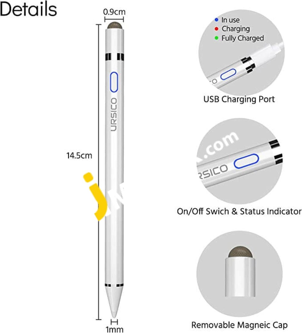 Ursico Stylus Pencil For Ipad Pen With Palm Rejection - Imported From Uk