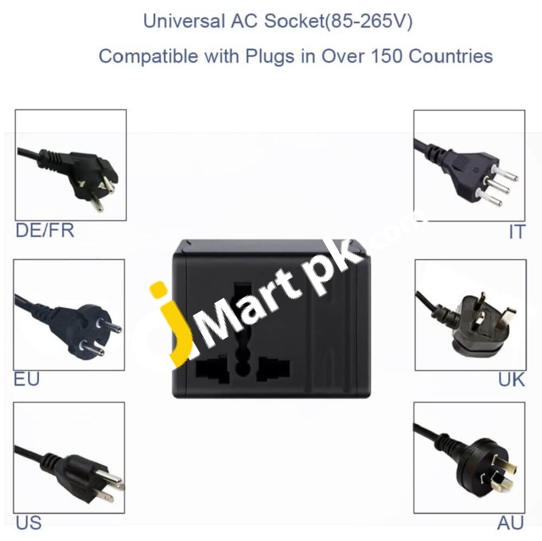 Usb World Travel Adapter With Dual (5V 2.1A) Universal All In One Plug For Apple Ipod Ipad