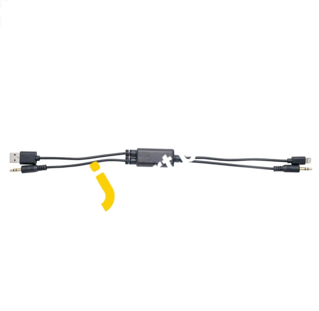 Usb Y Cable To Aux Adapter Compatible With Bmw Mini Cooper For Ipod Iphone - Imported From Uk