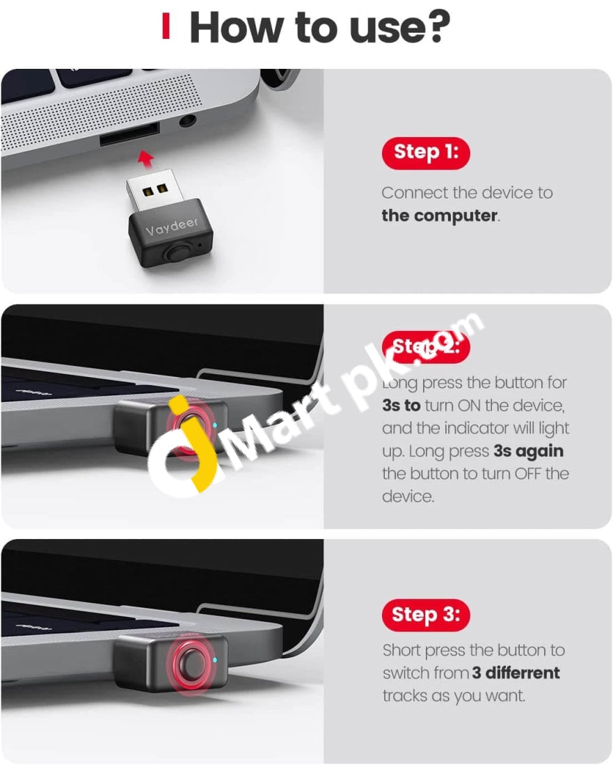 Vaydeer Mini Mouse Jiggler Supports Driver-Free Multi-Track And Plug-And-Play With On/Off Switch -