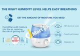 Vicks® 1.8L Mini Cool Mist Ultrasonic Humidifier Adjustable Control Covers Up To 15M2 Quiet
