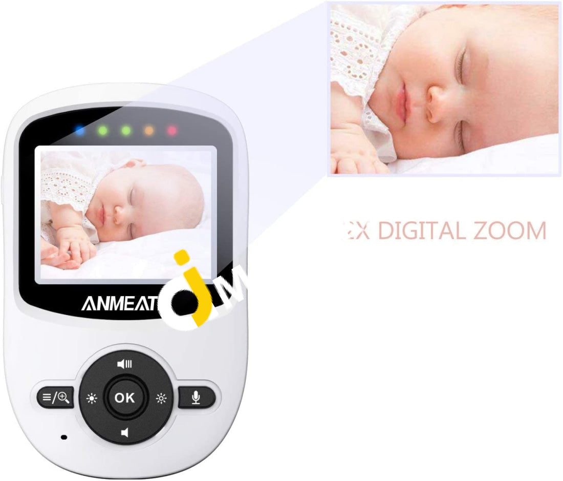 Video Baby Monitor Digital 2.4Ghz Wireless With Temperature Long Transmission Range 2-Way Talk Night