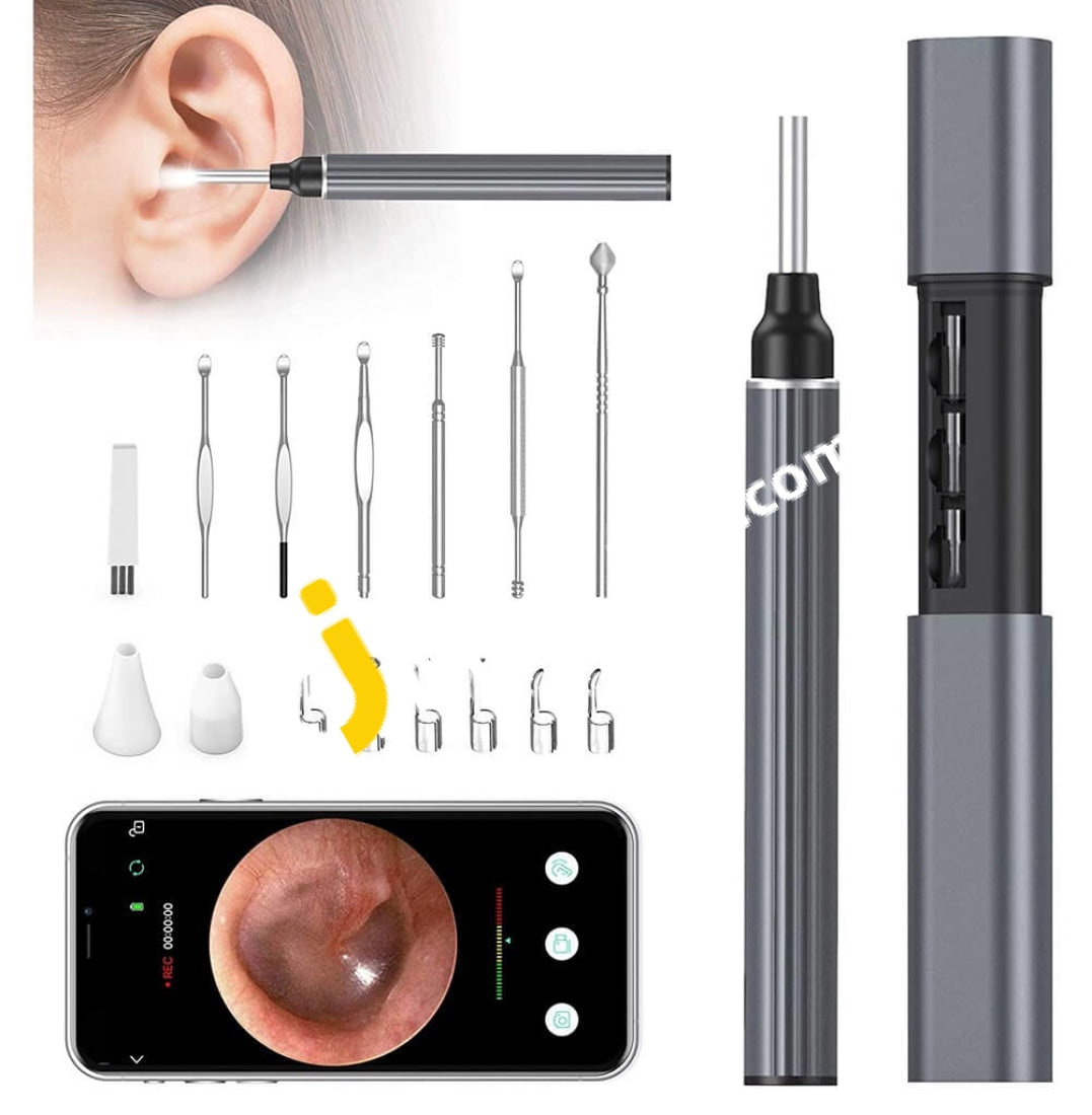 Vitcoco Ear Wax Removal Kit 1926P Fhd Wifi Wireless Otoscope With Led Lights 3Mm Mini Visual