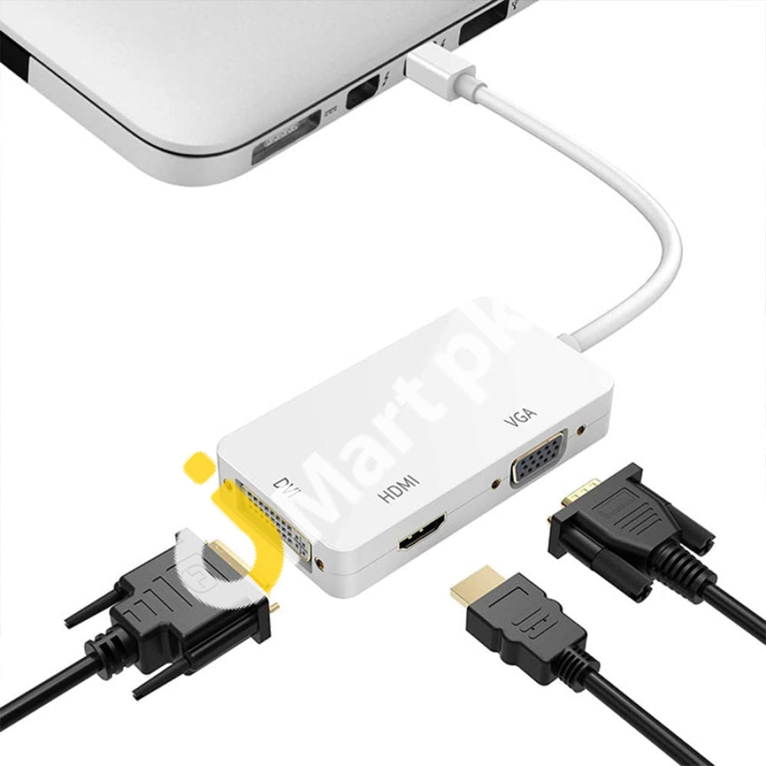 Vtin 4-In-1 Mini Display Port To Vga Hdmi Dvi Audio With Micro Usb Adapter For Apple Imac / Laptop -