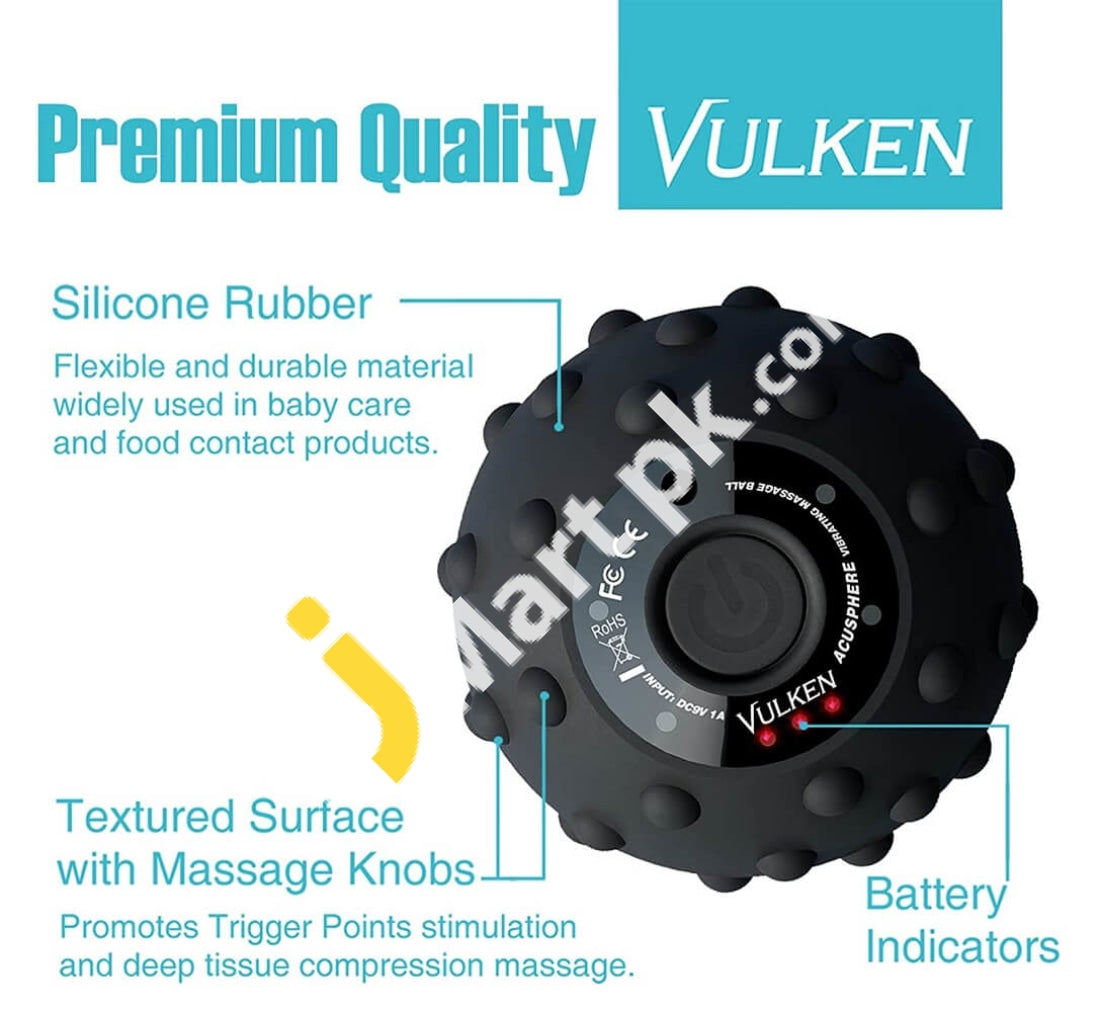 Vulken Acusphere 4 Speed High Intensity Vibrating Massage Ball For Muscle & Fitness Plantar