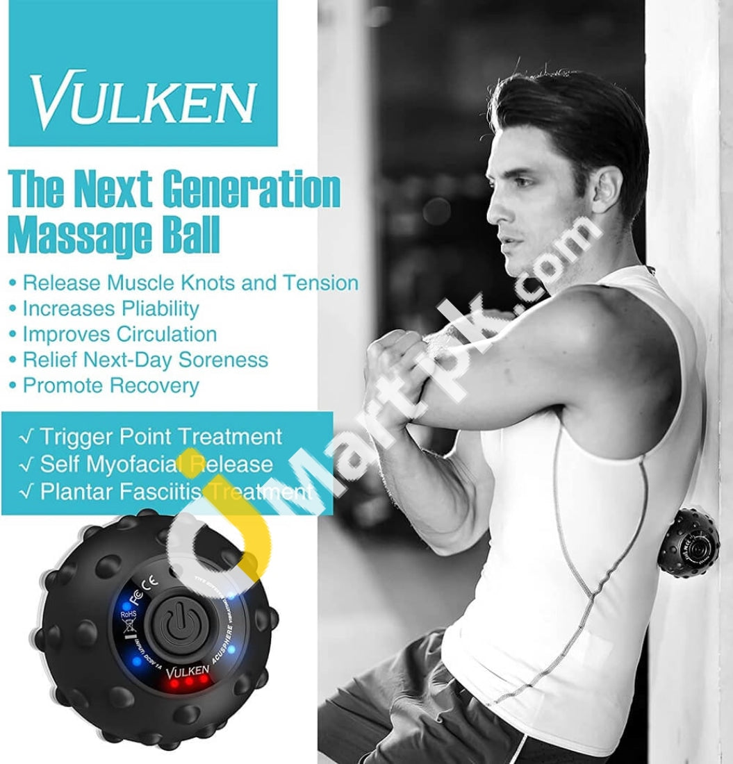 Vulken Acusphere 4 Speed High Intensity Vibrating Massage Ball For Muscle & Fitness Plantar