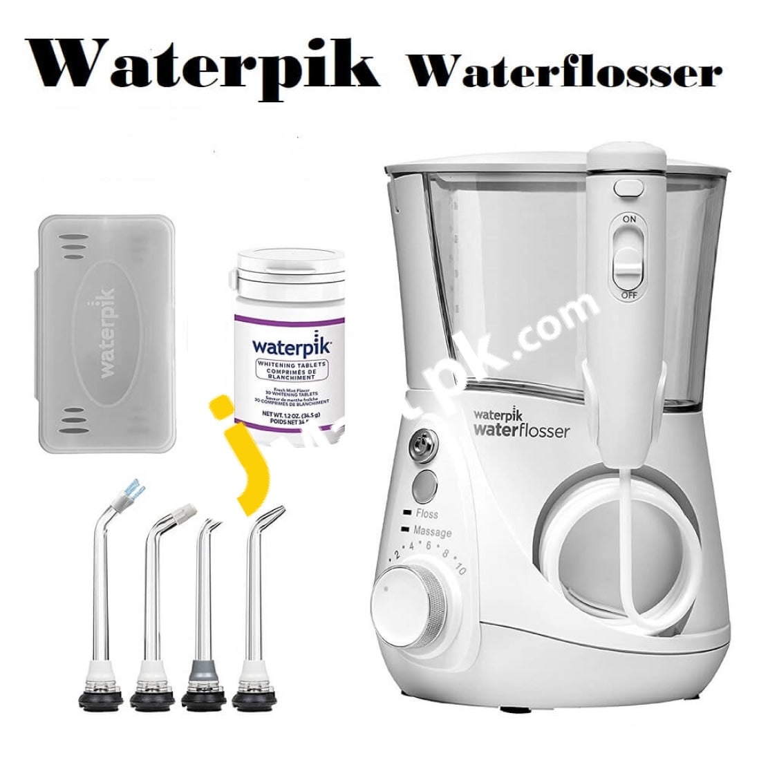 Waterpik Whitening Professional Water Flosser Electric Oral Irrigator Whitens Teeth Gently -