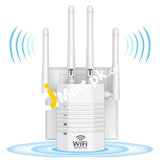 WiFi Dual Band Repeater, 1200Mbps High Speed Range Extender with 2 Ethernet Port, 5GHz & 2.4GHz WiFi Internet Booster, 5 dBi, WPS UK Plug WiFi Repeater - Imported from UK