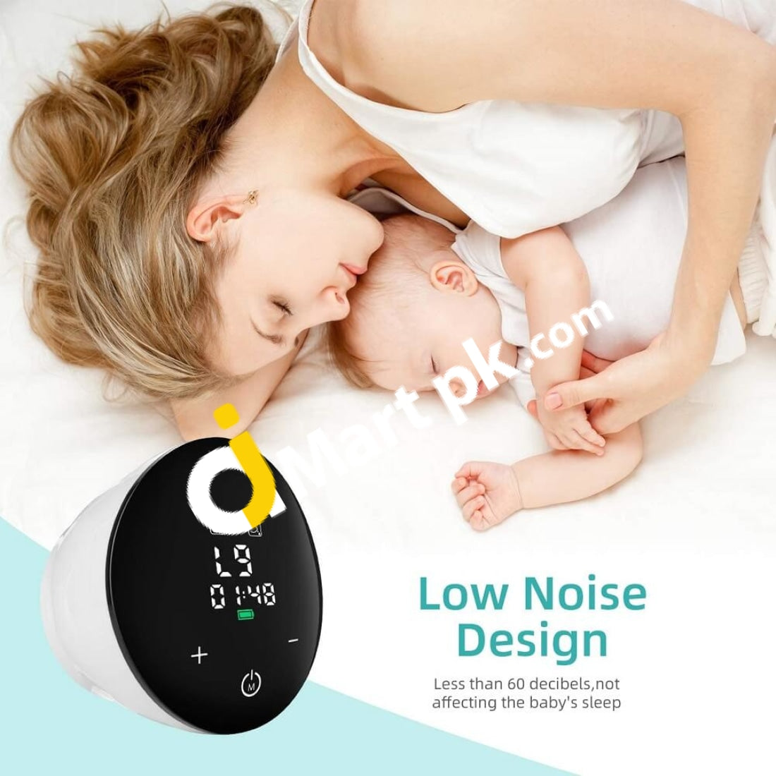Wilbee Rechargeable Breast Pump With Led Touch Screen 3 Modes 9 Suction Levels Massage & Memory