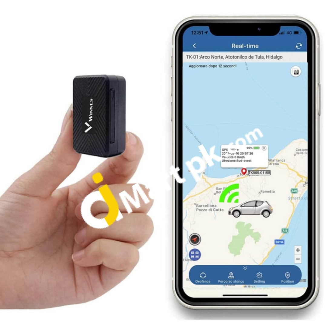 Winnes Gps Tracker Mini Portable Personal 1500Mah Waterproof Magnetic - Imported From Uk