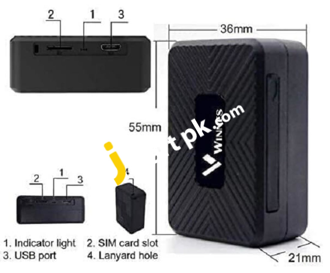 Winnes Gps Tracker Mini Portable Personal 1500Mah Waterproof Magnetic - Imported From Uk