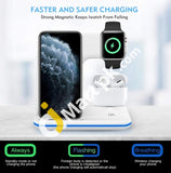 Wireless Charger 3-In-1 15W Qi Fast Charging Stand For Iphone Iwatch Airpods (Pro) - Imported From