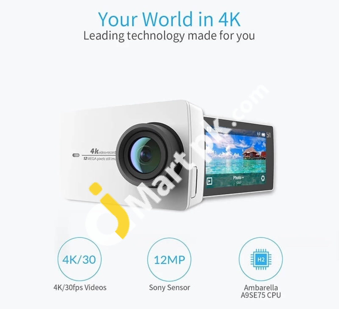 Xiaomi Yi 4K High Quality Mini Sport Action Camera With 2.19 Inch Lcd Touchscreen - Imported From Uk