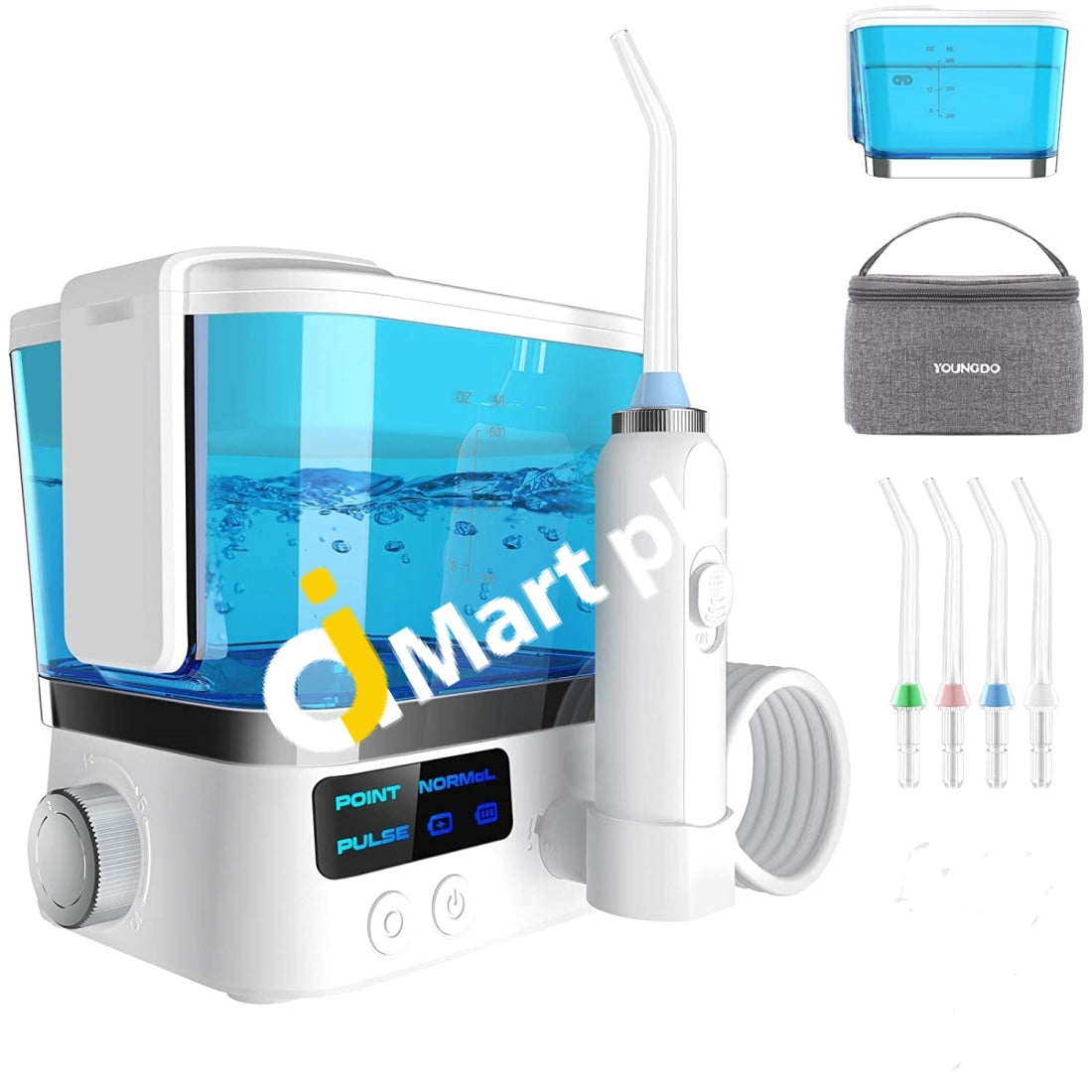 Youngdo 600Ml Oral Irrigator With 4 Jet Tips 3 Modes Adjustable Water Pressure Ipx7 Waterproof Usb