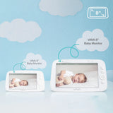 VAVA Video Baby Monitor 720P 5" HD Display IPS Screen Two-Way Audio One-Click Zoom Night Vision & Thermal Monitor - Imported from UK