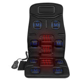 Naipo Portable Seat Cushion with Vibration & Heat, Massage Seat Cover Back Massager, 8 Motor Vibrations & 4 Massage Modes - Imported from UK