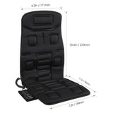 Naipo Portable Seat Cushion with Vibration & Heat, Massage Seat Cover Back Massager, 8 Motor Vibrations & 4 Massage Modes - Imported from UK