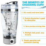 Qui-Fit Vortex Mixer, USB Rechargeable 450ml Portable Protein Shaker Mixing Cup Blender High-torque Tornado Shaker Cup - Imported from UK