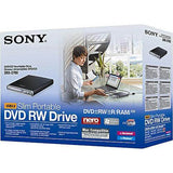 Sony USB 2.0 Slim Portable DVD Rewritable Drive External DVD for Windows - Imported from UK