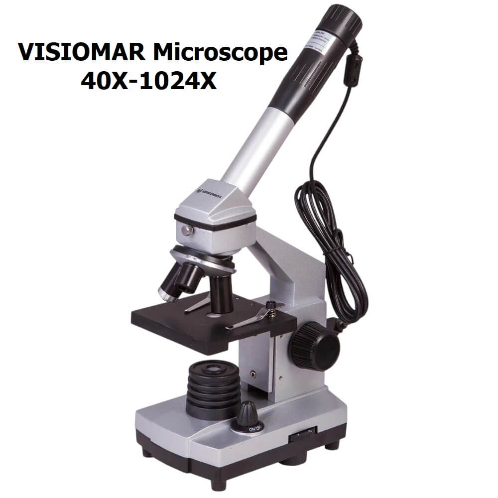 VISIOMAR 40X-1024X Microscope Set with Case (Amazon Container Product as it is, No Warranty, No Guarantee, No Return, No Exchange) - Imported from UK