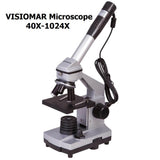VISIOMAR 40X-1024X Microscope Set with Case (Amazon Container Product as it is, No Warranty, No Guarantee, No Return, No Exchange) - Imported from UK