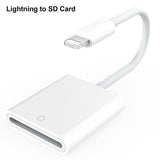 Lightning 8 Pin to SD Card Camera Reader, iPhone iPad Conversion Adapter Conversion Cable - Imported from UK