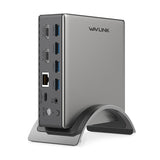 WAVLINK USB 3.0 Universal Laptop Docking Station, 10-in-1 4K Dual HDMI Display USB C Docking Station with 100W PD & Gigabit Ethernet - Imported from UK