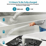 Tilswall M1 Electric Spin Scrubber Cordless Scrubber Cleaner Brush  with 4 Replaceable Cleaning Brush Heads & Adjustable Extension Handle for Kitchen, Tile, Floor, Wall - Imported from UK