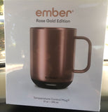 Ember Temperature Control Smart Mug 2, Rose Gold App-Controlled & Rechargeable Heated Coffee / Tea Mug with Intelligent LED Display, 1.5-hr Battery Life 295ml / 10oz - Imported from UK