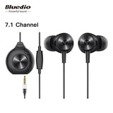 Bluedio Earphones Li Pro Wired Earbuds In-Ear Magnetic Headphones with Mic, 7.1 Channel Virtual USB Surround Stereo, Noise Isolating Which Support 3.5mm - Imported from UK