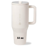 HydroJug 32 oz Traveler Tumbler, Water Bottle with Handle & Flip Straw, Leak Resistant Tumbler-Reusable Insulated Stainless Steel & Rubber Base, Fits in Cup Holder - Imported from UK