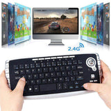 2.4G Wireless Trackball Keyboard for Smart PC TV Box, 78 Keys 1200 DPI - Imported from UK