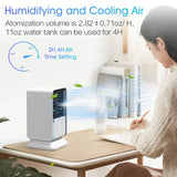 Infray Personal Air Cooler Portable Air Conditioner, Oscillating Small Evaporative Air Circulator Desktop Space Cooler with Timer Function & 320ml Water Tank - Imported from UK