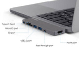 Wavlink WS-UHP3405M 7-in-1  Dual Thunderbolt-3 to USB HDMI Card Reader PD Charging Mini Docking Station for MacBook Pro - Imported from UK