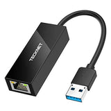 TECKNET USB 3.0 to Gigabit Ethernet Adapter, RJ45 1000Mbps Gigabit Wired LAN Internet Adapter, Plug & Play, Compatible with Mac OS, Windows, Linux & Network TV Box - Imported from UK