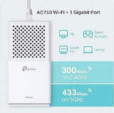 TP-LINK TL-WPA7510 AV1000 Gigabit Powerline AC 733Mbps WiFi Range Extender, WiFi Booster/Hotspot, UK Plug (Amazon Container Product Without Box) - Imported from UK