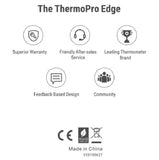 ThermoPro TP65S Digital Wireless Indoor Outdoor Thermometer Hygrometer Temperature & Humidity Remote Monitor Gauge Meter with Backlit LCD, 200ft Rechargeable Outdoor Sensor - Imported from UK