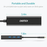 CHOETECH 4-in-1 USB C Hub To RJ45 Ethernet Adapter & 3x USB3.0 - Imported from UK