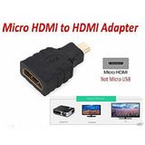 Micro HDMI Adapter HDMI Female (Type-A) to Micro HDMI Male (Type-D) Gold Plated Connector Converter Adapter - Imported from UK