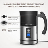 iTeknic Milk Frother, Electric Stainless Steel Milk Steamer & Frother Automatic Foam Maker For Coffee, Latte, Cappuccino with Strix Temperature Controls - Imported from UK