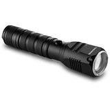 TANSOREN 900 Lumens LED Flashlight with 5 Light Modes, Zoomable Tactical Rechargeable Waterproof Flashlight (Container Product Without Box & Accessories) - Imported from UK