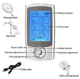 SHENGMI EMS Tens Massager for Pain Management & Rehabilitation with 16 Modes & 8 Pads Massager, Great for Treating Back Neck Stress Sciatic Pain & Muscle Relief - Imported from UK