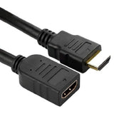 HDMI Cable 16cm High Speed Male to Female Extension Cable Gold Plated HDMI Extender - Imported from UK