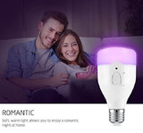 AVANTEK WiFi Rechargeable Smart E27 LED Light Bulb, Smartphone APP Controlled Dimmable Multicolored - Imported from UK