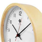 HIPPIH Wall Clock, 8" Non Ticking Digital Quiet Sweep Vintage Wooden Clocks - Imported from UK