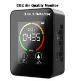 Air Quality Meter with Colorful LCD Display, 3-in-1 Carbon Dioxide Detector with Temperature, Humidity for Home Office Car (Container Product Without Box) - Imported from UK