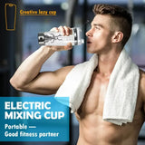 Qui-Fit Vortex Mixer, USB Rechargeable 450ml Portable Protein Shaker Mixing Cup Blender High-torque Tornado Shaker Cup - Imported from UK